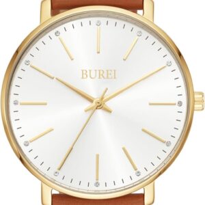 BUREI Women Wrist Watches Fashion Minimalist Analog Leather Quartz Waterproof Watches for Women