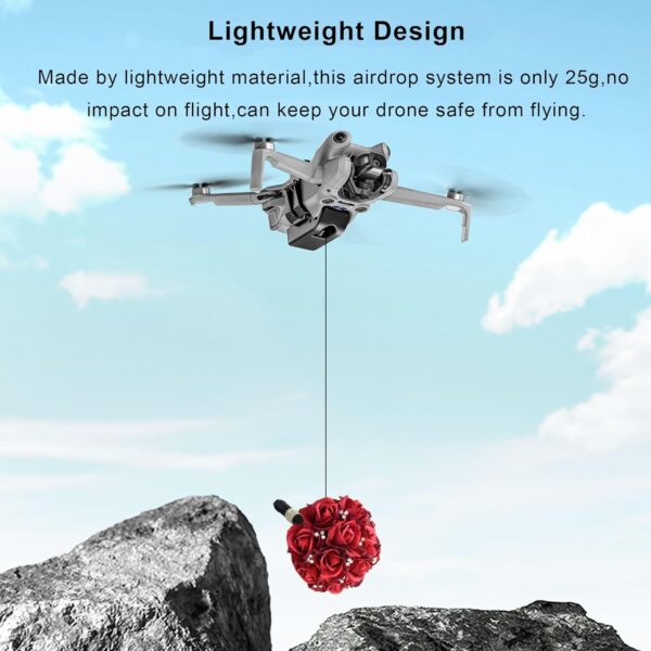 Mini 4 Pro Airdrop System, Quick Release Payload Delivery Transport Device Wedding Drone Fishing Bait Search & Rescue for DJI Mini 4 Pro Drone Accessories - Image 8
