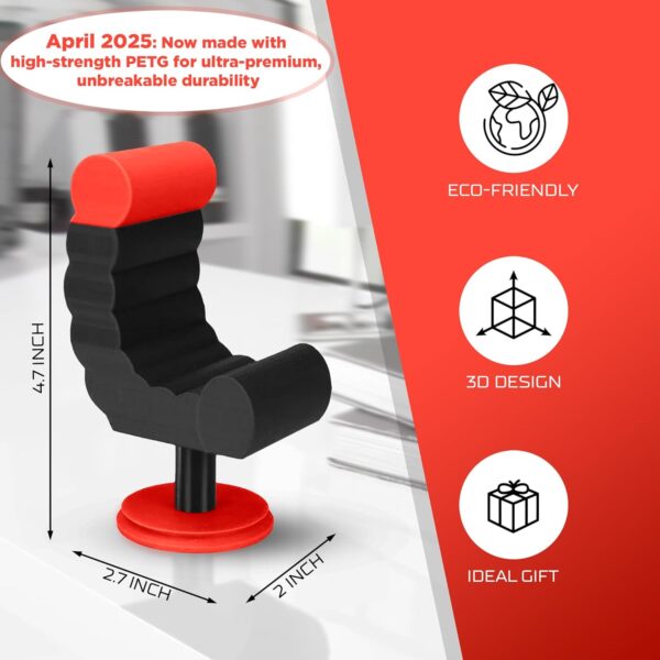 VELENTI Gamer Chair Phone Stand - Phone Holder for Smartphones, Kindles Up to 19 cm Tall - Fun Gaming Accessories for Gamers - Useful Gamer Gadgets - Lovely Birthday Gift for Gamers - Image 2