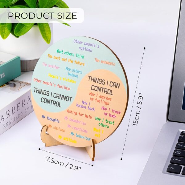 Feelings Wheel Therapy Office Desk Decor - Double Sided Mental Health Emotions Chart with Stand, Therapist Gifts for Home Office Women Man - Image 5