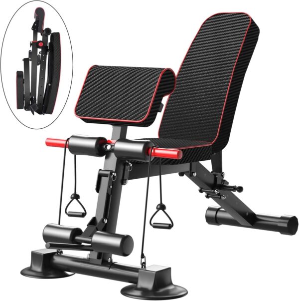 Adjustable Weight Bench - Utility workout Benches for Exercise, Free Installation Design for Portable Fitness Strength Training Equipment at Home Gym - Image 9