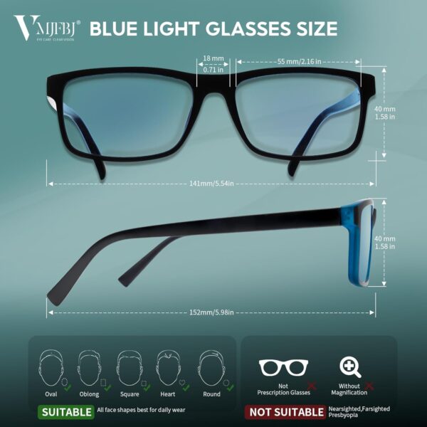 Blue Light Blocking Glasses For Men/Women Anti-Fatigue Computer Monitor Gaming Improve Sleep Reduce Eye Strain Gamer Glasses - Image 2