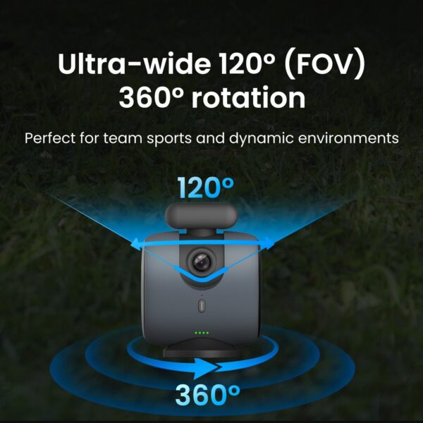 Chameleon AI Auto Sports Action Camera - 4K 60FPS Soccer Camera and Basketball Tracking Camera for Team Sports, Live Streaming, No Subscription, Works with iOS & Android (Lava Graphite) - Image 6