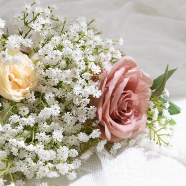 Yastouay Babys Breath Artificial Flowers, 6Pcs Fake White Babys Breath Flowers Artificial Bulk, Real Touch Faux Babies Breath Gypsophila Bouquet for Wedding Floral Arrangement Party Decor - Image 3