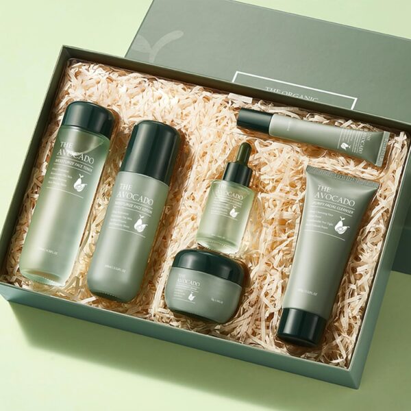 Avocado Skin Care Set for Women,6PCS Skincare Kits with Facial Cleanser, Toner, Serum, Lotion,Cream, Eye Cream, Moisturizing Korean Skincare Set,Anti-Aging Skin Care Set,Birthday Gifts for Women - Image 7