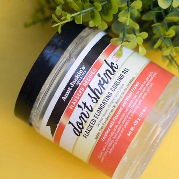 Aunt Jackie's Flaxseed Recipes Don't Shrink Elongating Hair Curling Gel for Natural Curls, Coils and Waves, Helps Prevent Dryness and Flaking, 15 oz - Image 6