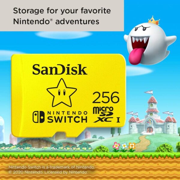 SanDisk 256GB microSD Card, Licensed for Nintendo-Switch, Made for Nintendo Switch 1, Switch OLED, and Switch Lite - SDSQXAO-256G-GNCZN - Image 4