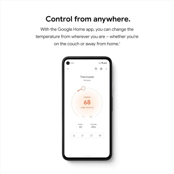 Google Nest Thermostat - Smart Thermostat for Home - Programmable Wifi Thermostat - Fog - Image 5