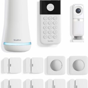SimpliSafe 11 Piece Wireless Home Security System Gen 3 with Wireless Indoor HD Camera - Optional 24/7 Professional Monitoring - No Contract - Compatible with Alexa and Google Assistant,White