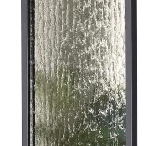 Alpine Corporation Mirror Waterfall Fountain with Stones and Lights - Zen Indoor/Outdoor Decor for Office, Living Room, Patio, Entryway - 72 Inches