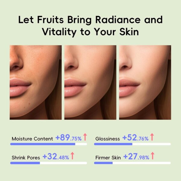 Fruit Skin Care for Teens, 5 Daily Routine Beauty Skin Care Sets - Exfoliation, Smooth, Clean, Oil Control, Firm, Hydrate, Glow Up, Skincare Gift Set for Girls Women, Travel Set, for All Skin - Image 5