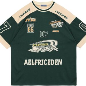 Aelfric Eden 90s Oversized T Shirts Unisex Grahpic Jersey Printed Casual Tees Streetwear Vintage Summer Top Tshirt