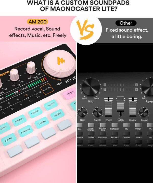 MAONO Podcast Equipment Bundle Audio mixer All-in-One Podcast Production Studio with 3.5mm Microphone for Live Streaming, Podcast Recording, PC, Smartphone, DJ MaonoCaster Lite (AU-AM200-S1) - Image 2