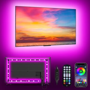 MATICOD LED Lights for TV Led Backlight, 9.84 RGB Led Strip Lights USB TV Lights Behind 32-43 TV, APP Remote Control Music Sync TV LED Lights