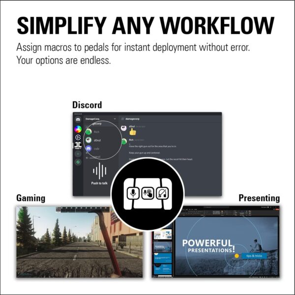 Elgato Stream Deck Pedal – Hands-Free Studio Controller, 3 macro footswitches, trigger actions in apps and software like OBS, Twitch, YouTube and more, works with Mac and PC. Color: Black - Image 6