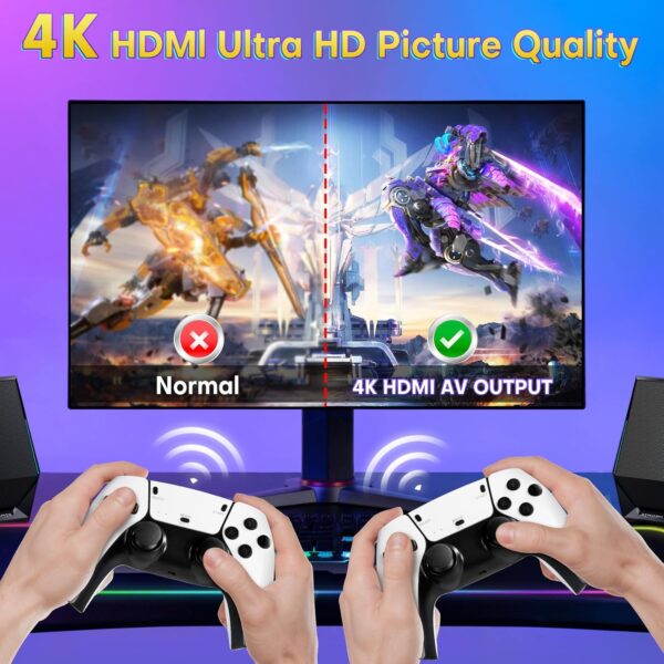 Retro Game Stick, Classic Video Games, Over 20000+ Games and 23 Emulators, Upgraded Dual 2.4G Wireless Controllers, Plug & Play TV Retro Gaming Console with 64GB Memory - Image 2