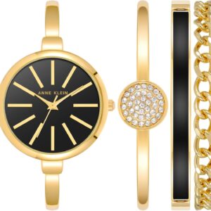 Anne Klein Women's Bangle Watch and Bracelet Set