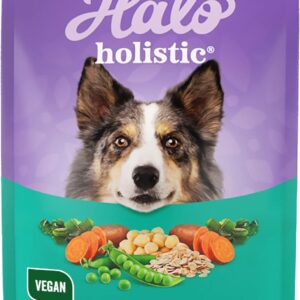 Halo Holistic Vegan Dog Food, Plant-Based Recipe with Kelp, Dry Dog Food, Complete Digestive Health, Kibble for Adult Dogs, 3.5 lb Bag