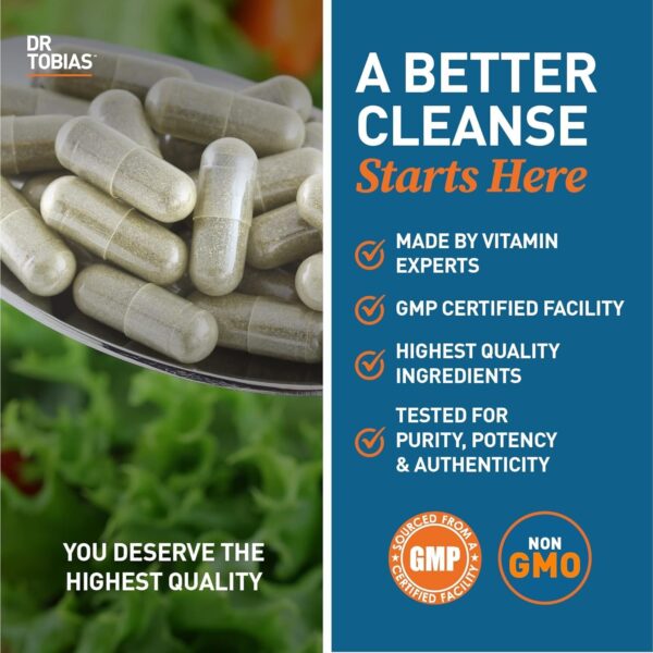 Dr. Tobias Colon 14 Day Cleanse, Advanced Gut Cleanse Detox for Women & Men with Cascara Sagrada, Psyllium Husk, Senna Leaf & Probiotics, Non-GMO Colon Cleanse, 28 Capsules 1-2 Daily - Image 5