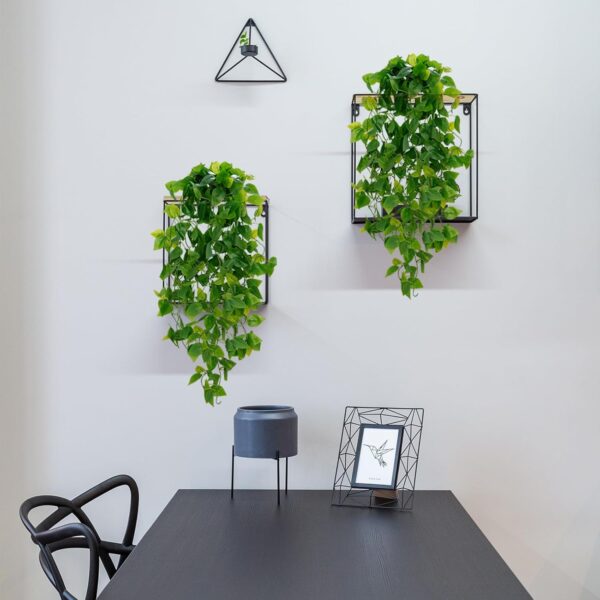 BLEUM CADE Fake Hanging Plants, 2pcs Artificial Hanging Plant, Faux Pothos Vines Hanging Plant Greenery for Wall Home Living Room Indoor Outdoor Decor (No Baskets) - Image 7