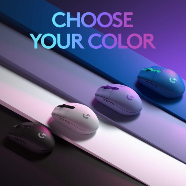 Logitech G305 LIGHTSPEED Wireless Gaming Mouse, Hero 12K Sensor, 12,000 DPI, Lightweight, 6 Programmable Buttons, 250h Battery Life, On-Board Memory, PC/Mac - White - Image 8