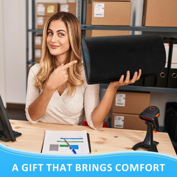 Foot Rest for Under Desk at Work, Comfortable Foot Stool with 2 Adjustable Heights, Footrest with Washable Cover, for Back & Hip Pain Relief, Suitable for Office, Home and Car (Black) - Image 7