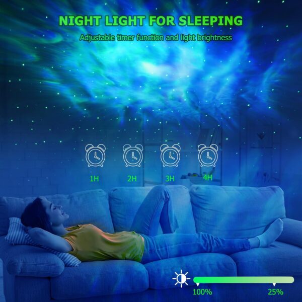 Galaxy Projector,Star Projector with Timer and Remote Control for Adults Bedroom Decoration, Party,Star Night Light - Image 2