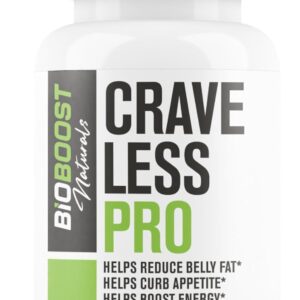 Crave Less PRO | Ultra Weight Loss Pills for Women & Men | Supports GLP-1 Pathway Function | Appetite Suppressant, Belly Fat Burner | 5 Powerful Ingredients for Weight Loss, Size, Stamina - 60 Caps