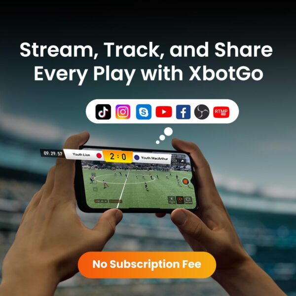 Chameleon AI Auto Sports Action Camera - 4K 60FPS Soccer Camera and Basketball Tracking Camera for Team Sports, Live Streaming, No Subscription, Works with iOS & Android (Lava Graphite) - Image 7