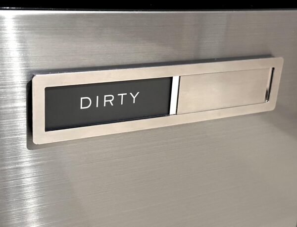 Dishwasher Magnet Clean Dirty Sign, Kubik Letters Premium Stainless Steel Grade 304, Kitchen Organizers and Storage Decor Accessories, Extra Adhesive Tapes Included. - Image 3