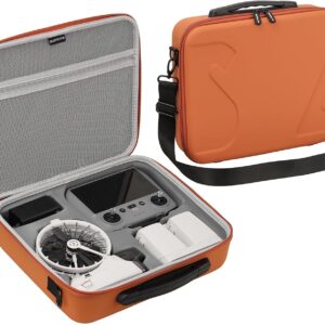 Carrying Case for DJI Flip, Portable Travel Shoulder Bag for DJI Flip Accessories, Fits RC 2/RC-N3 Remote Controller (Orange)