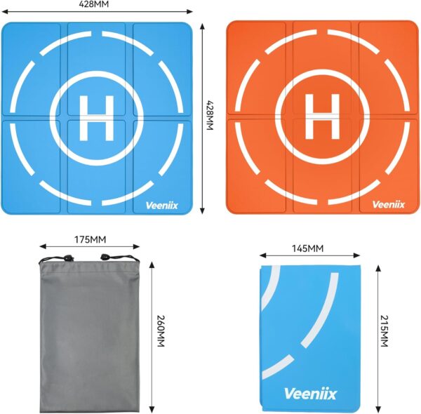 Drone Landing Pad,Foldable and Lightweight,Portable,Waterproof and Double Sided Quadcopter Helipad,Drone Accessories for Veeniix V11MINI/V11PRO,compatible for DJI mini 4K/mini 4 pro/avata 2/mini 3 pro - Image 6