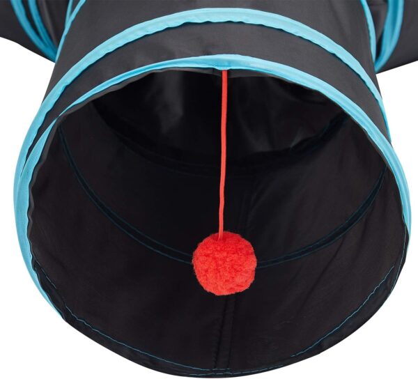 Tempcore Pet Cat Tunnel Tube Cat Toys 3 Way Collapsible, Tunnels for Indoor Cats，Kitty Bored Peek Hole Toy Ball Cat, Puppy, Kitty, Kitten, Rabbit - Image 5