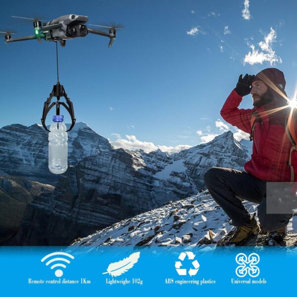 Universally Drone Airdrop System Release Device Payload Delivery Transport Drop, for DJI Mini4/Mini3/Mini2/Air3/Air2/Air2S/ DJI Mavic Series Drone Accessories (Mechanical Claw) - Image 3