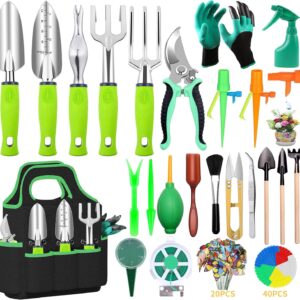 84 PCS Garden Tools Set,10pcs Succulent Tools Set Included 6pcs Large Heavy Duty Aluminum Gardening Hand Tools 12.5IN with Garden Tool Bag,Gloves Sprayer etc.Gardening Gifts for Men Women Garden Gifts