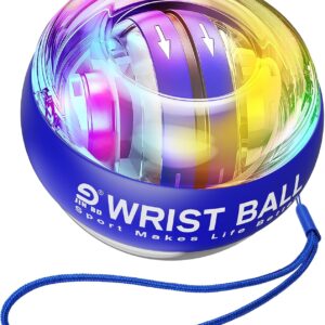 Wrist Trainer Ball Auto-Start Gyroscopic Forearm Exerciser Gyro Ball for Strengthen Arms, Fingers, Bones and Muscles