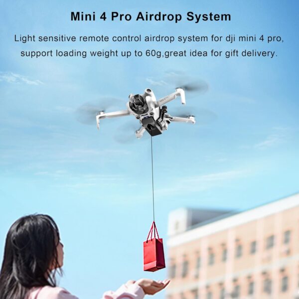 Mini 4 Pro Airdrop System, Quick Release Payload Delivery Transport Device Wedding Drone Fishing Bait Search & Rescue for DJI Mini 4 Pro Drone Accessories - Image 6