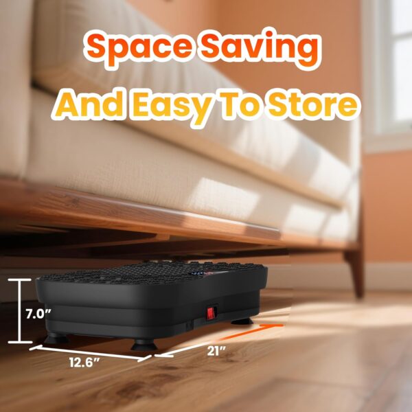 AXV Vibration Plate Fitness Platform Exercise Machine Vibrating Lymphatic Drainage Shaking Full Body Shaker Workout Vibrate Stand Shake Board Sport Gym for Weight Loss Fat Burner for Women Men - Image 9