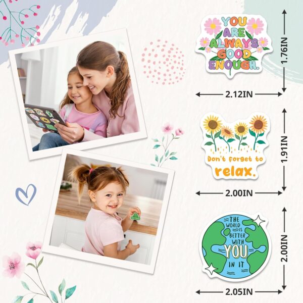 200PCS Mental Health Stickers, Mental Health Matters Awareness Stickers for Kids Adults Positive Therapy Vinyl Decals for Water Bottles Therapist Must Haves - Image 3