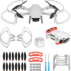 DJI Mavic Mini SE / 2 Propellers: with Propeller Guard Landing Gear Leg Extensions Propellers Holder Guard Gimbal Cover Total 24 pcs for DJI Mavic Mini SE/Mini 2 Drone Accessories Set