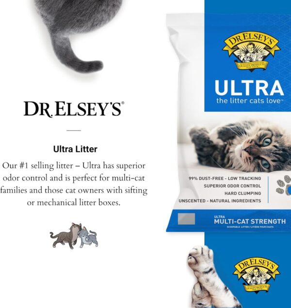 Dr. Elsey's Ultra UnScented Clumping Clay Cat Litter 40 lb. Bag - Image 2