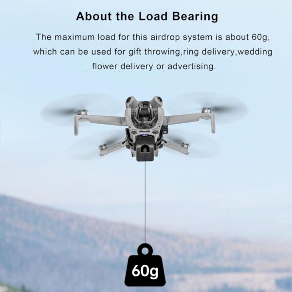 Mini 4 Pro Airdrop System, Quick Release Payload Delivery Transport Device Wedding Drone Fishing Bait Search & Rescue for DJI Mini 4 Pro Drone Accessories - Image 4