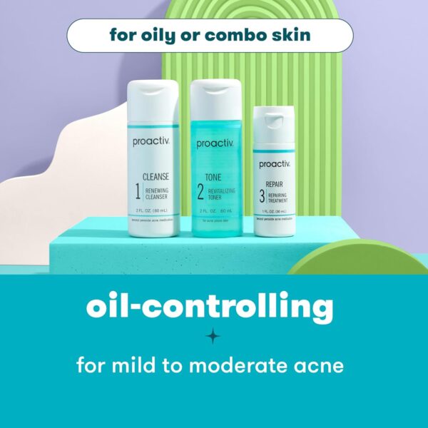 Proactiv 3 Step Acne Treatment - Benzoyl Peroxide Face Wash, Repairing Acne Spot Treatment for Face and Body, Exfoliating Toner - 30 Day Complete Acne Skin Care Kit - Image 6
