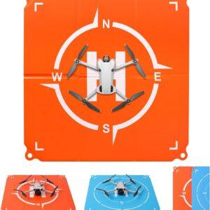 JISONCASE Drone Landing Pad, Universal Portable Double-Sided Waterproof Fast-fold Helipad, Landing Pad Weighted for DJI Neo/Mini 4k/Mini 4 Pro/Mini 3/Air 3S/Avata 2/Mavic 3 Pro Drones etc (20 inch)