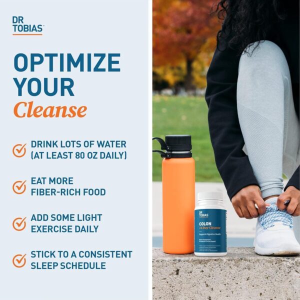 Dr. Tobias Colon 14 Day Cleanse, Advanced Gut Cleanse Detox for Women & Men with Cascara Sagrada, Psyllium Husk, Senna Leaf & Probiotics, Non-GMO Colon Cleanse, 28 Capsules 1-2 Daily - Image 6