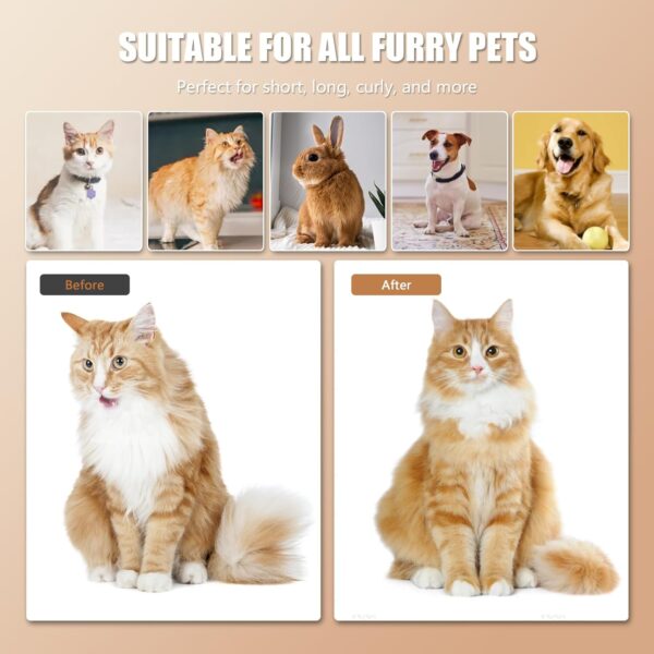 Cloud Care Cat Brush for Indoor Cat Steam Brush for Shedding Spritz Defur Comb for Cats Dogs Steam Brushes for Long Short Hair Cats Dogs Pet Steam Brushes for Massage Grooming Self-Cleaning - Image 7