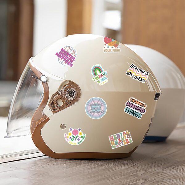 100pcs Mental Health Stickers for Water Bottle, Mental Health Matters Awareness Therapist Waterproof Vinyl Decal for Kids Adult Girl Laptop Skateboard Phone Notebook Guitar(Positive Affirmation) - Image 5