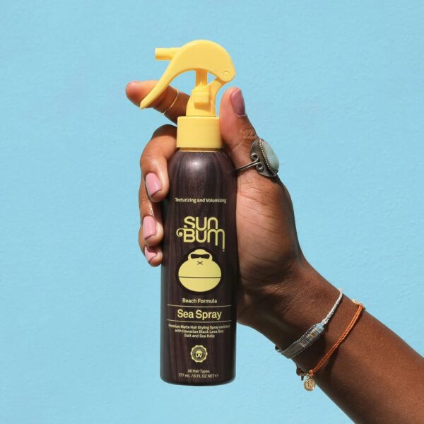 Sun Bum Sea Salt Spray | Texturizing & Volumizing | UV Protection Matte Finish | Medium Hold | All Hair Types | 6 FL OZ Spray Bottle - Image 4