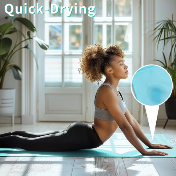 MIAOMIAO Non-Slip Hot Yoga Towel Set, Super Absorbent Microfiber in, 24.5" x 72" - Anti-Slip, Injury Free Design for Pilates, Yoga Mats, Exercise, and Fitness Gear - Image 3