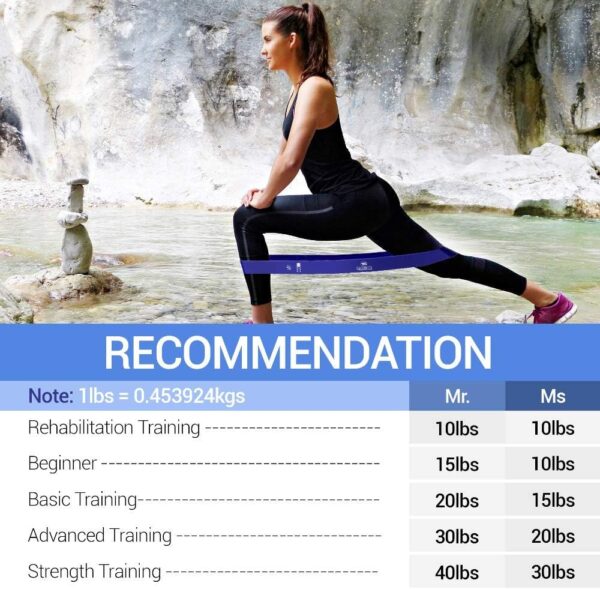 TechStone Resistance Bands Set for Men and Women, Pack of 5 Different Levels Elastic Band for Home Gym Long Exercise Workout – Great Fitness Equipment for Training, Yoga – Free Carrying Bag (Blue) - Image 7